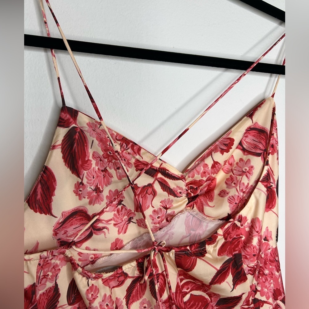 Favorite Daughter The Envy Slip Midi Dress in Rose Multi Size Large - Picture 9 of 10
